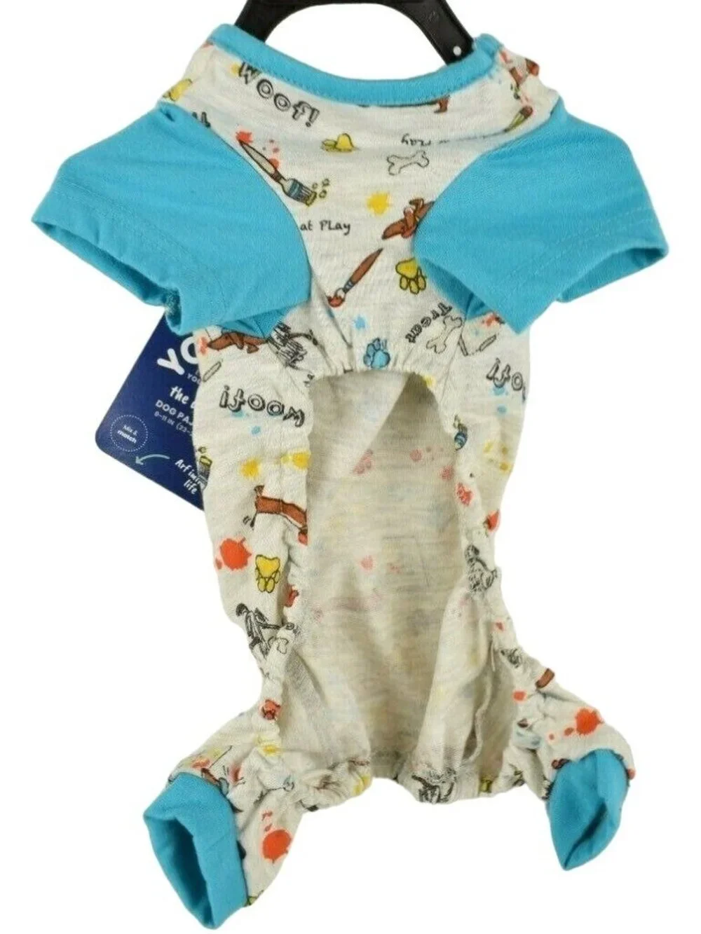 Youly XXS 9 to 11 inch Dog New The Artist Blue Pet Pajamas